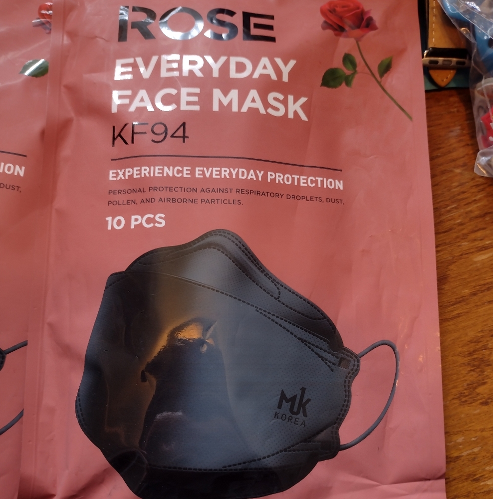 10 Pcs Black KF94 Protective Face Mask Disposable KF94 Masks.
